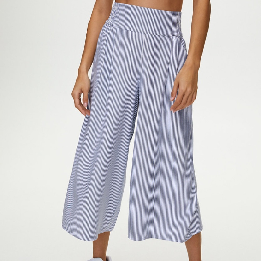 Sunday Best Blue Striped Wide Leg Pants